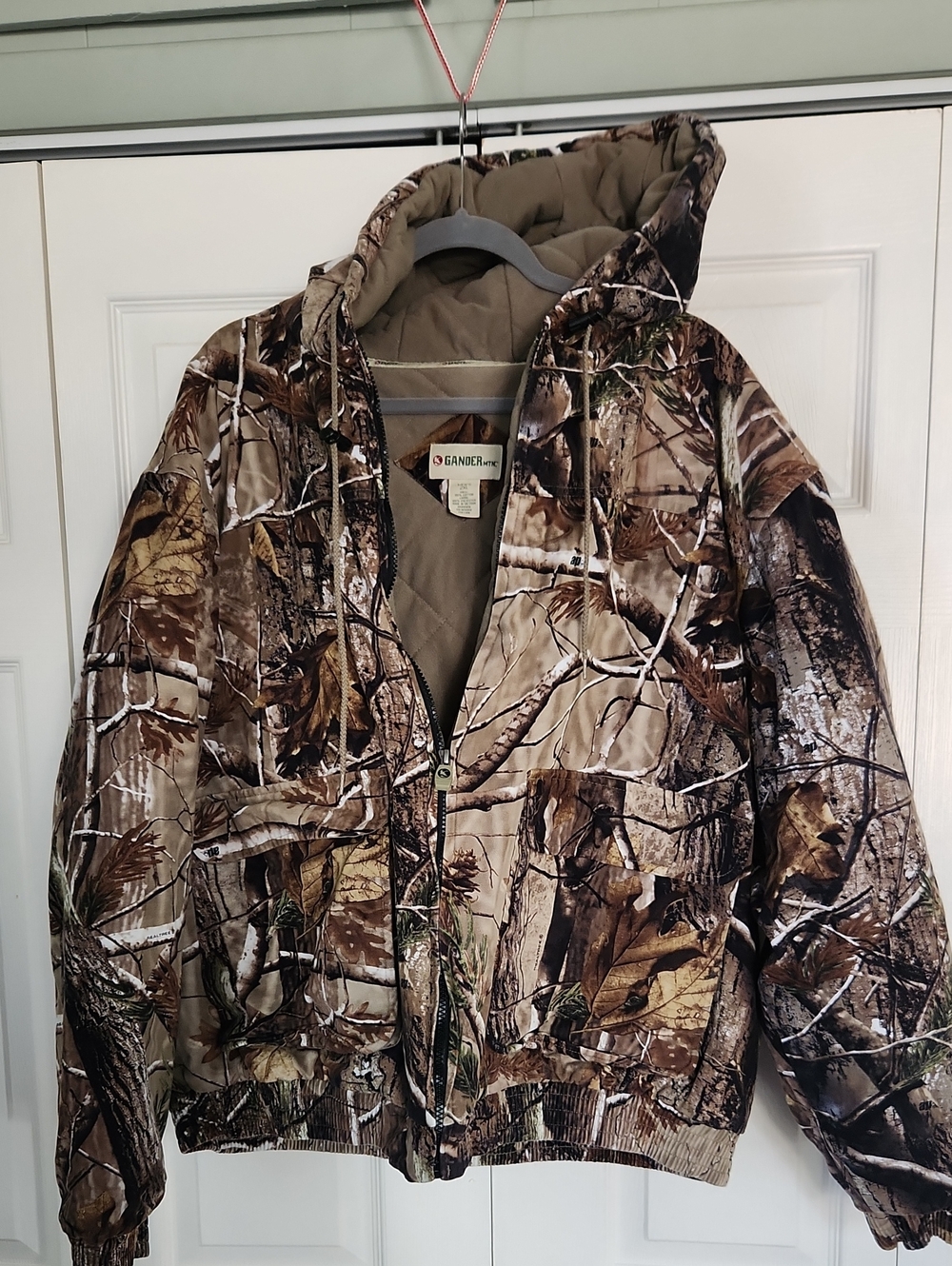 Gander Mountain Men's Camo Hooded Puffer Jacket - Brown/Khaki. 2XL